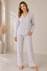 9074 Women’s Classic Autumn Cotton Pajamas