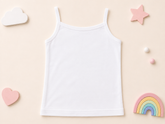 1474 Girls’ Kids White Cotton Camisole