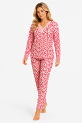 27442 Women's Long Sleeve V-Neck Viscose Pajama Set K.D