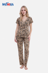 27403 KD Women's V-Neck Pajama Set