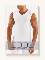 161 COOL Men's Lycra V-Neck Tank Top