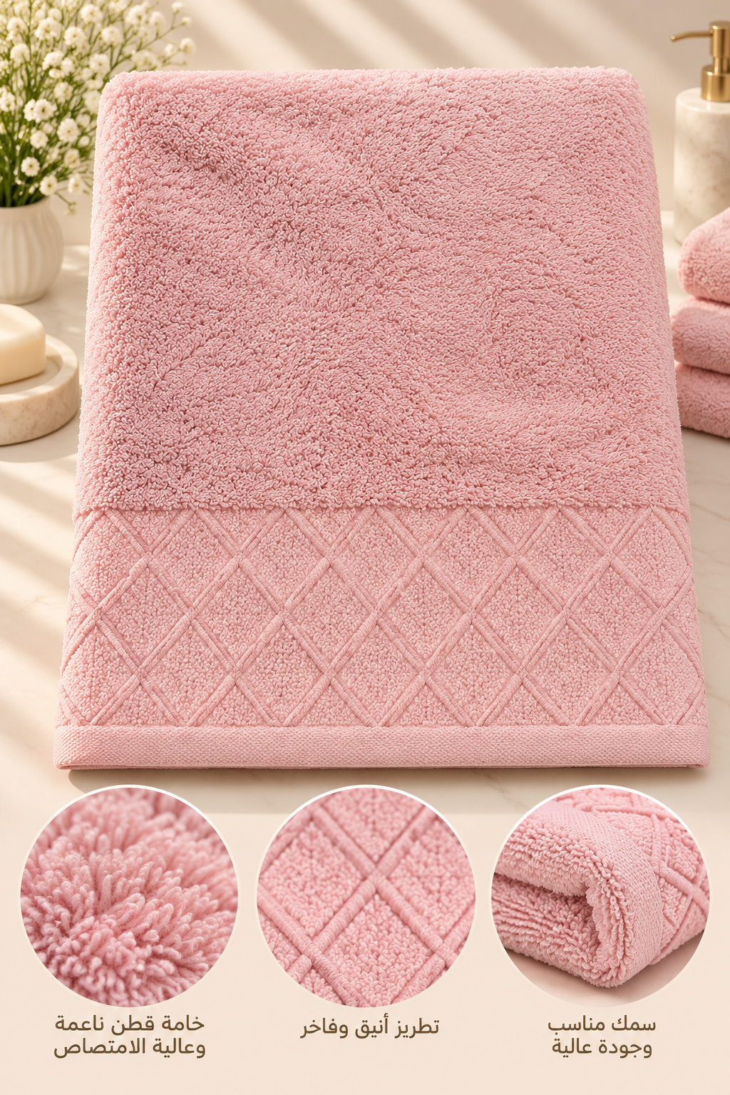 Cotton Towel 50 × 100 CM – 1 Piece
