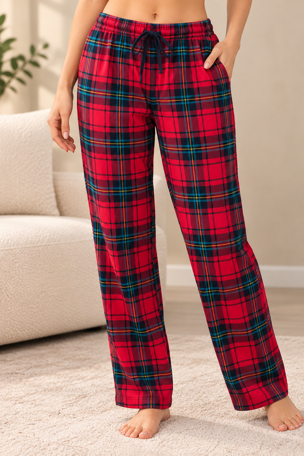 200 Women’s Plaid Pants FLUER