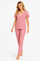 27402 KD Women's V-Neck Pajama Set