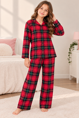 40 Unisex Kids’ Plaid Pajamas FLUER