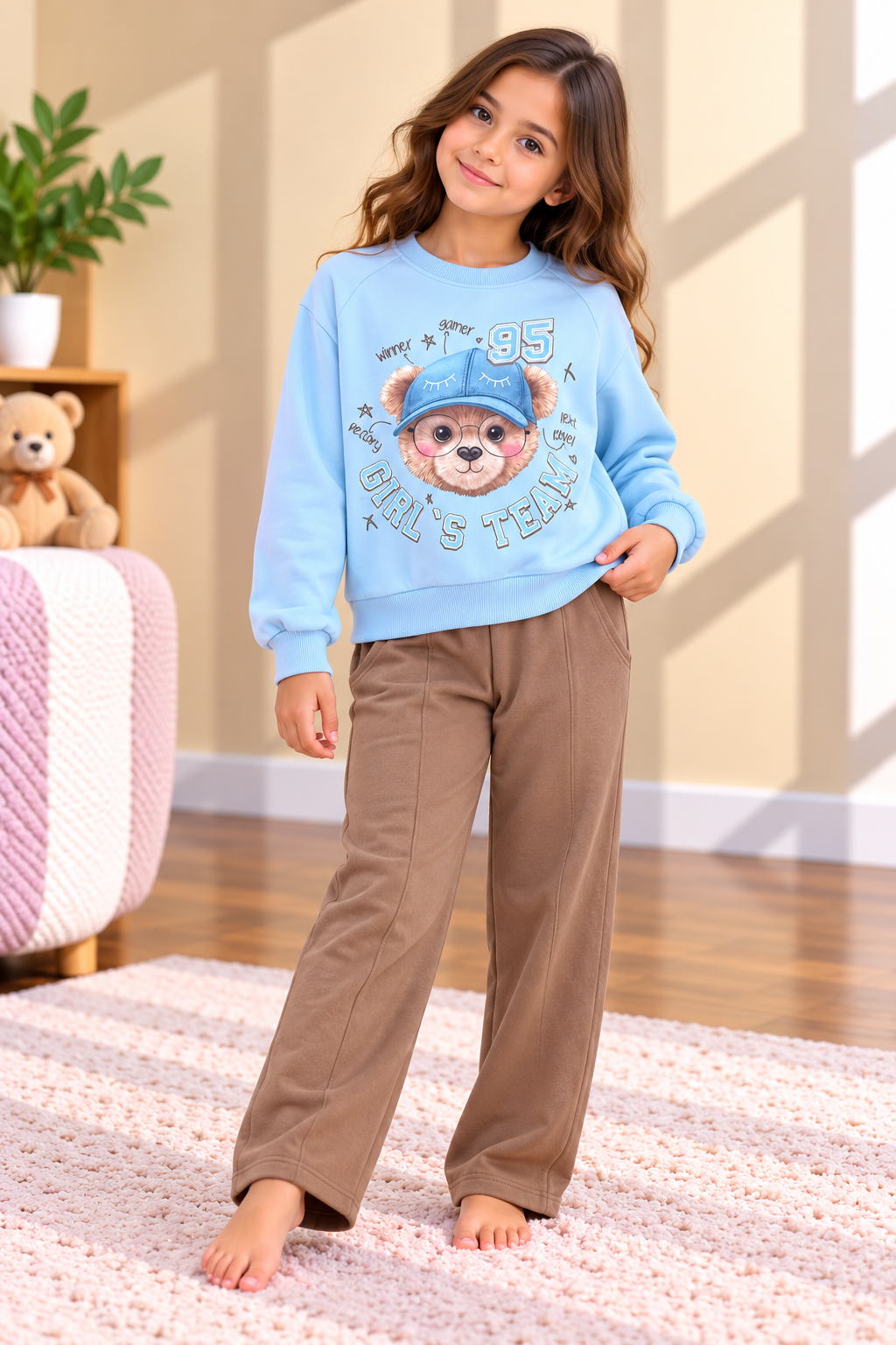 7503 Girls’ Winter Cotton Pajamas Dream