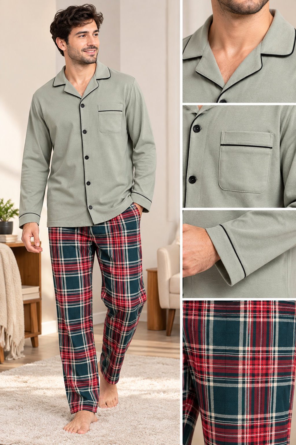 731012 Men’s Winter Cotton Pajamas VIVA