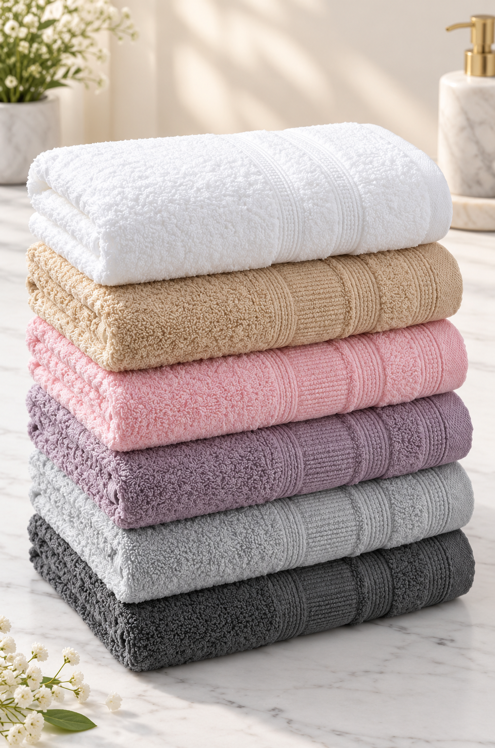 Cotton Towels 30 × 50 CM – Pack of 3
