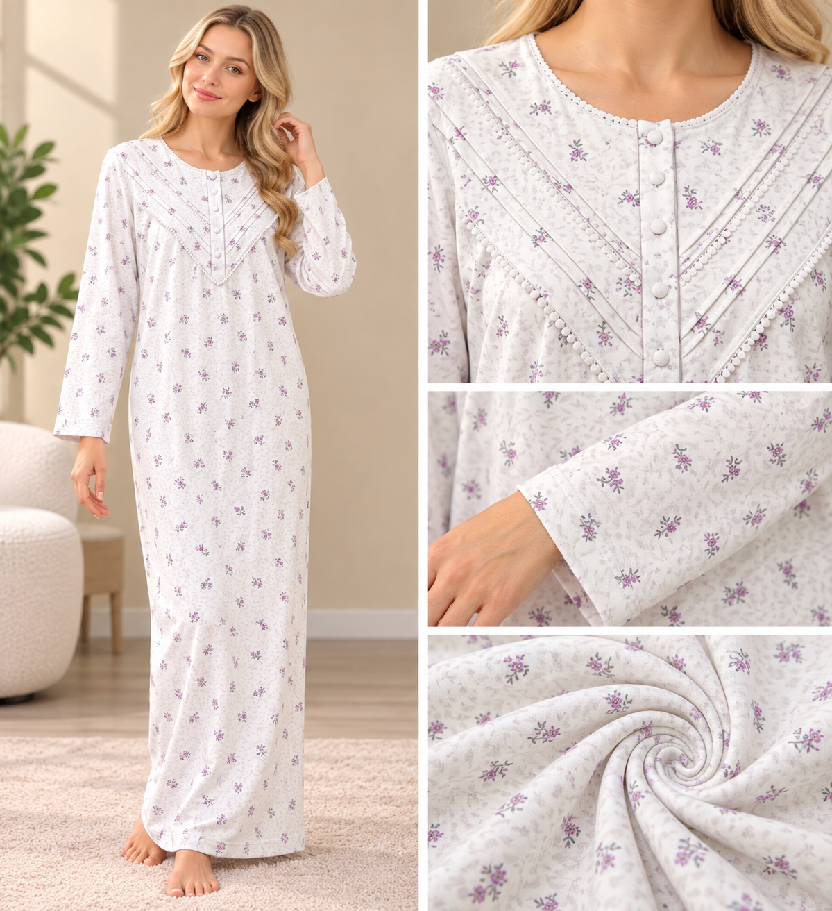 713503 Women’s Winter Cotton Galabeya