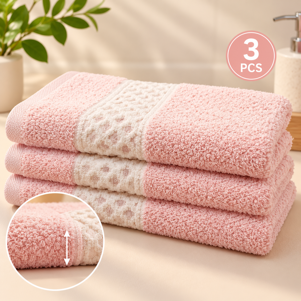 Cotton Towels 30 × 30 CM – Pack of 3