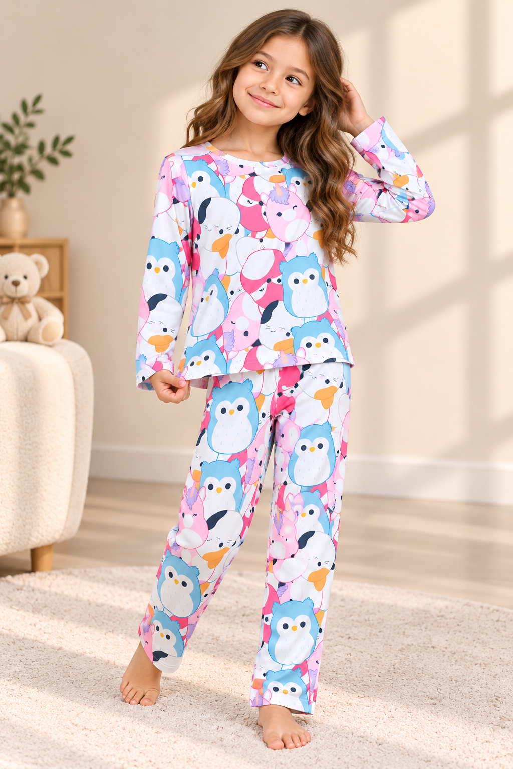 Unisex Kids’ Warm Printed Pajamas 🧸