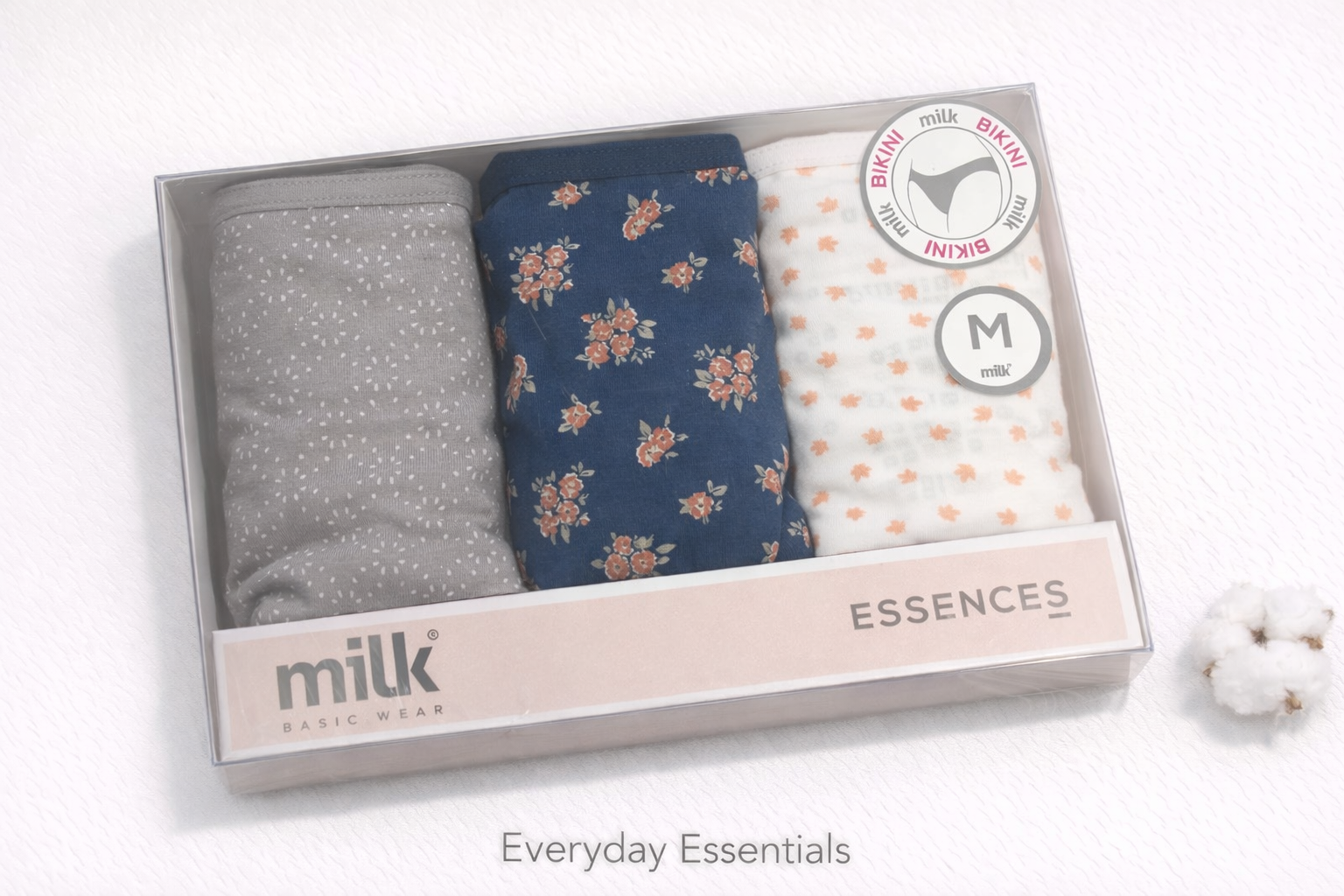 Panties Printed Milk – 3-Pack (Bikini / Brief / Midi / High Brief )