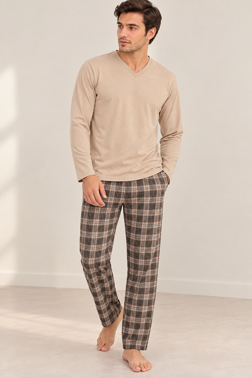 1250 Men’s Pajamas with Plaid Pants SOX