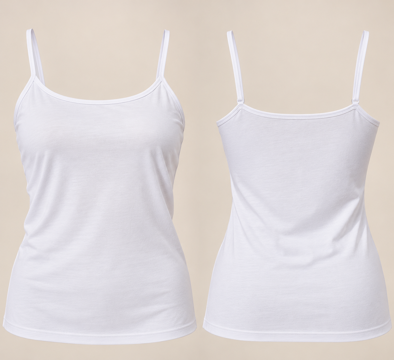 104 Women’s Rib Spaghetti Strap Undershirt Fleur
