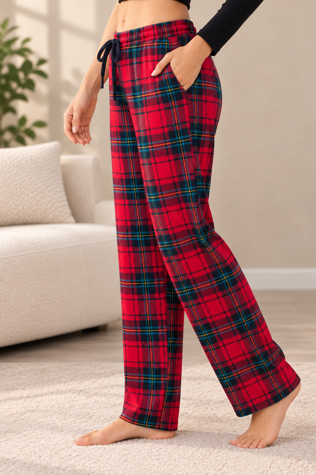 200 Women’s Plaid Pants FLUER