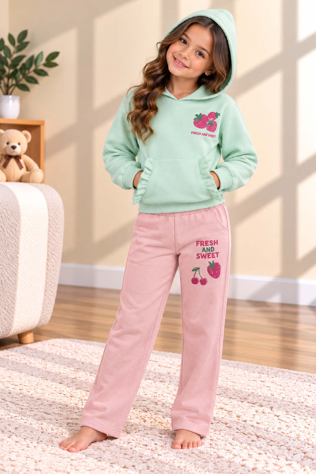 152 Girls’ Winter Cotton Pajamas RAMA