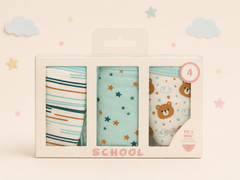 Kids Girls’ Cotton Panty School Pack 3*1 Different Designs