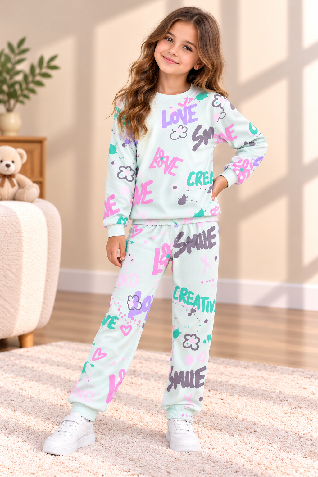 Unisex Kids’ Warm Printed Pajamas 🧸