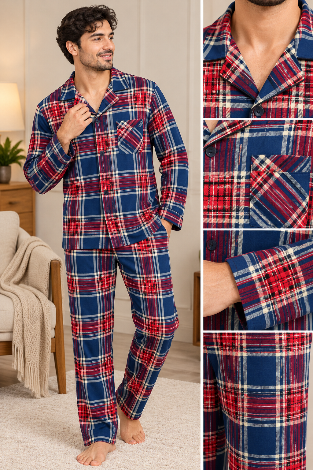 733013 Men’s Winter Cotton Pajamas VIVA