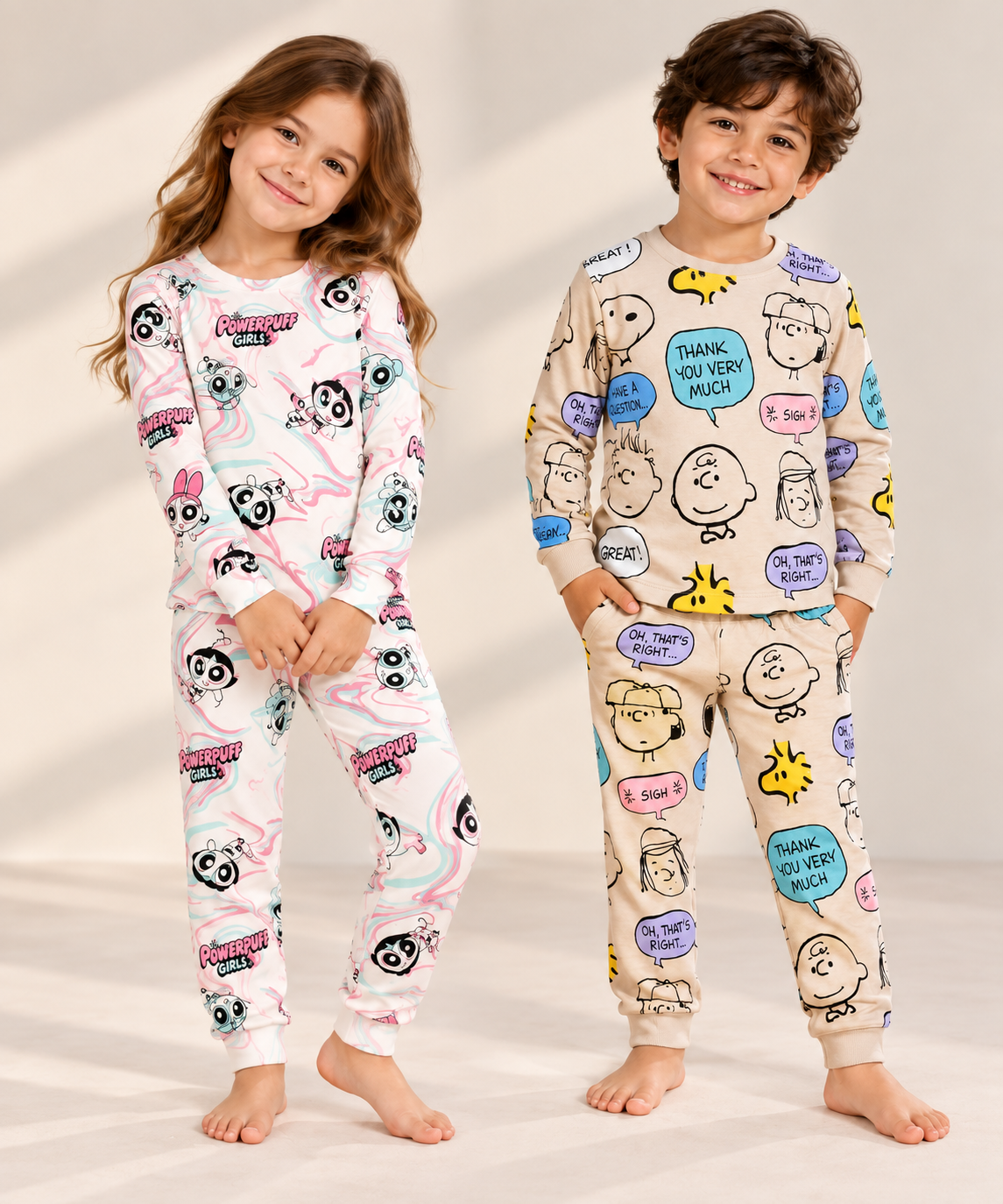 Unisex Kids’ Warm Printed Pajamas 🧸
