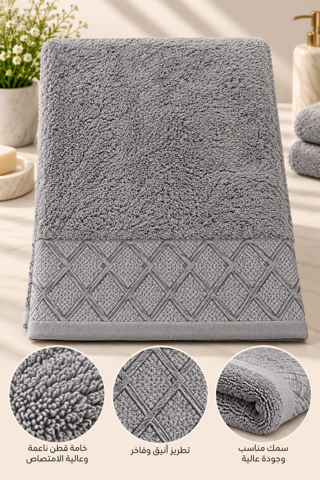Cotton Towel 50 × 100 CM – 1 Piece