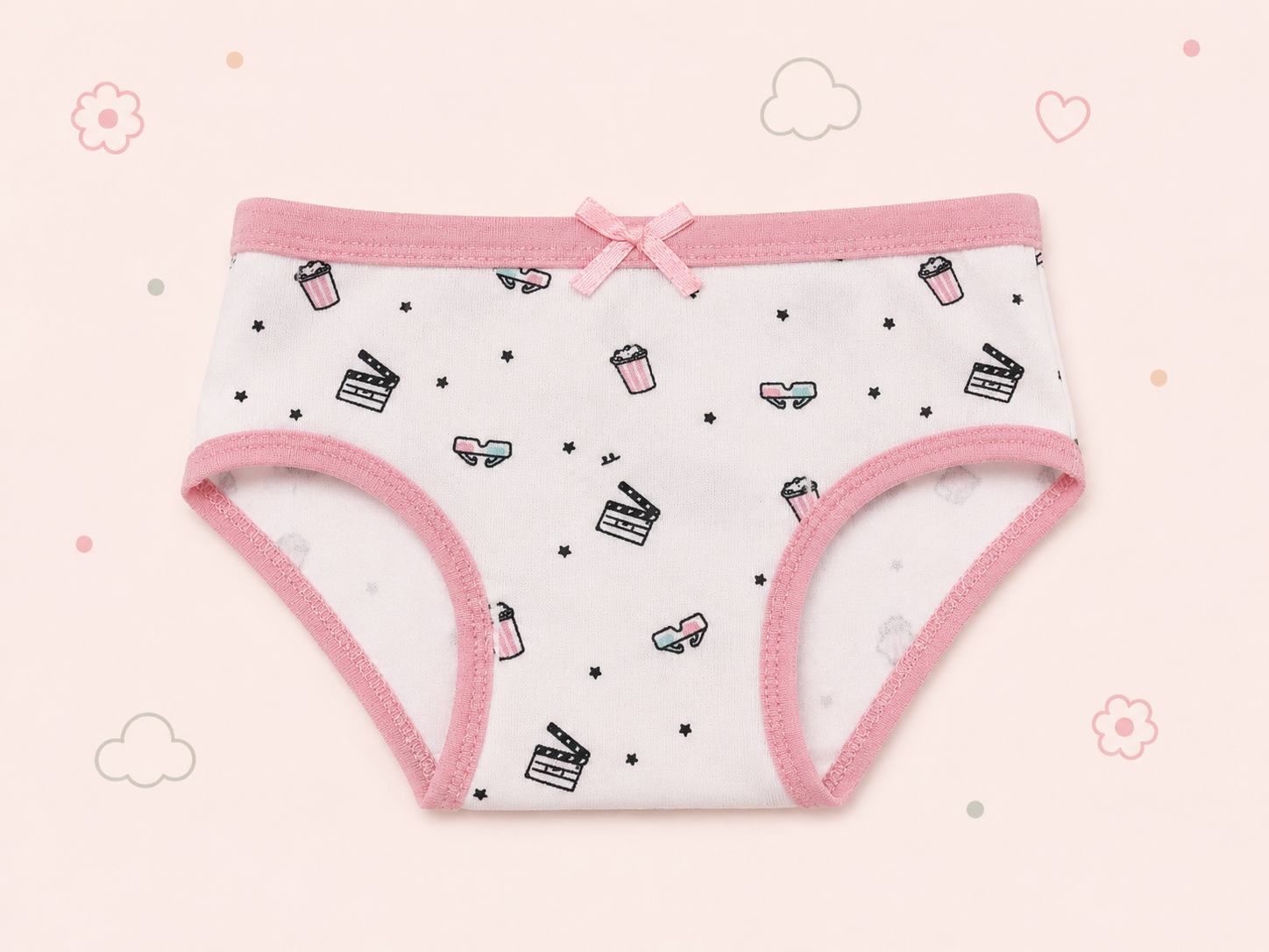 Kids Girls’ Cotton Panty karma Pack 3*1 Different Designs