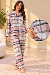25/75 Women’s Winter Cotton Plaid Pajamas DAHAB