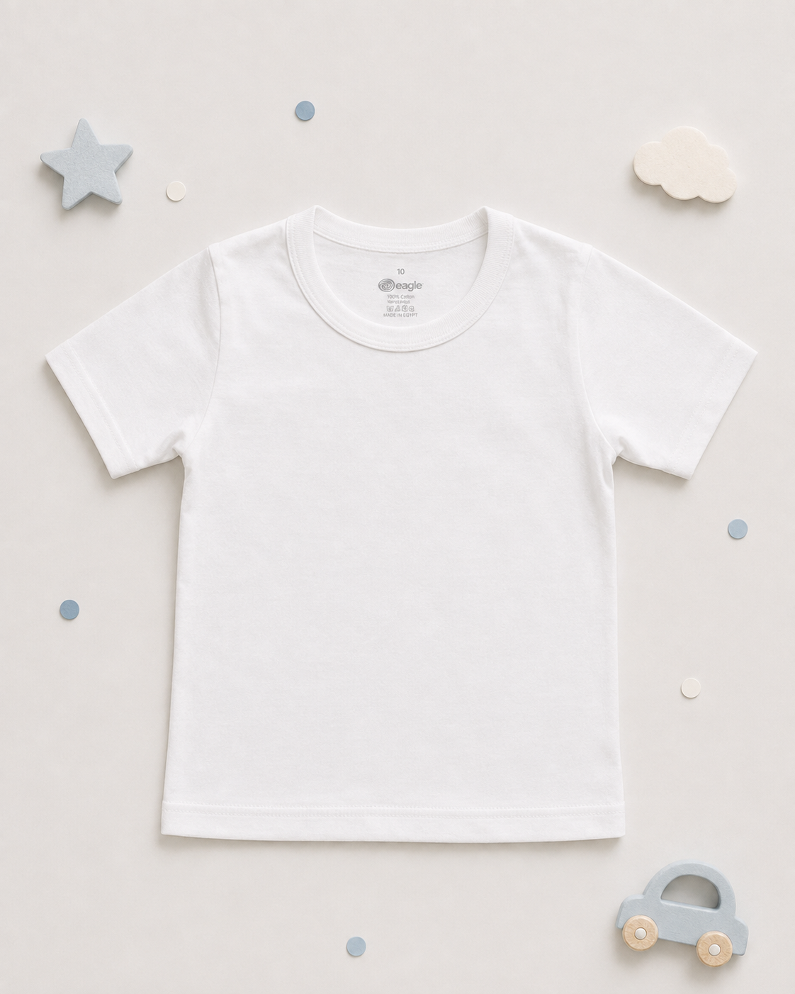 Boys’ Kids White Short-Sleeve Cotton T-Shirt FLEUR