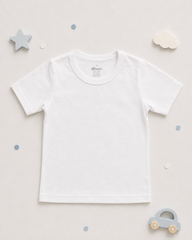 Boys’ Kids White Short-Sleeve Cotton T-Shirt FLEUR