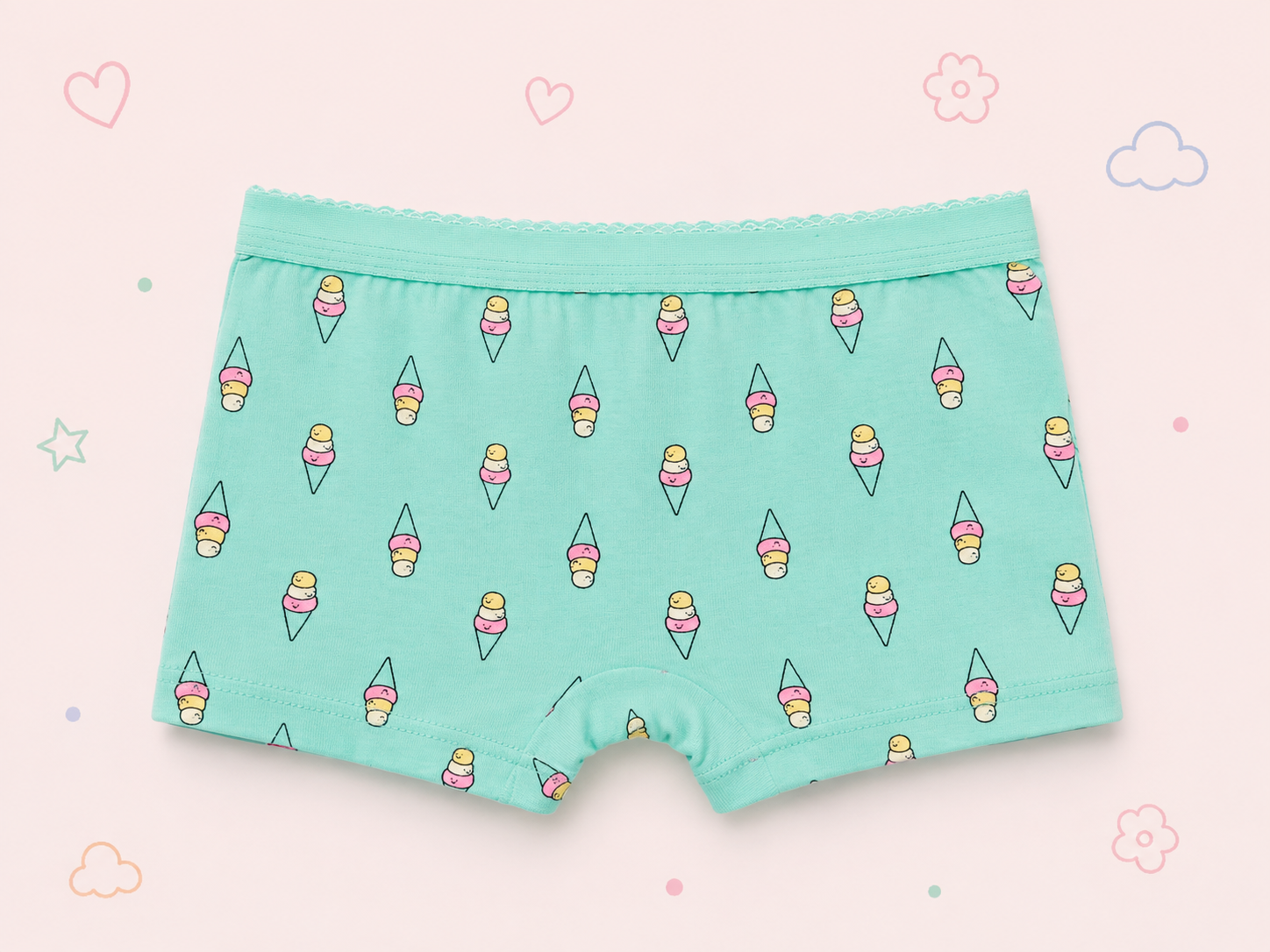 Kids Girls’ Cotton shorts karma Pack 2*1 Different Designs