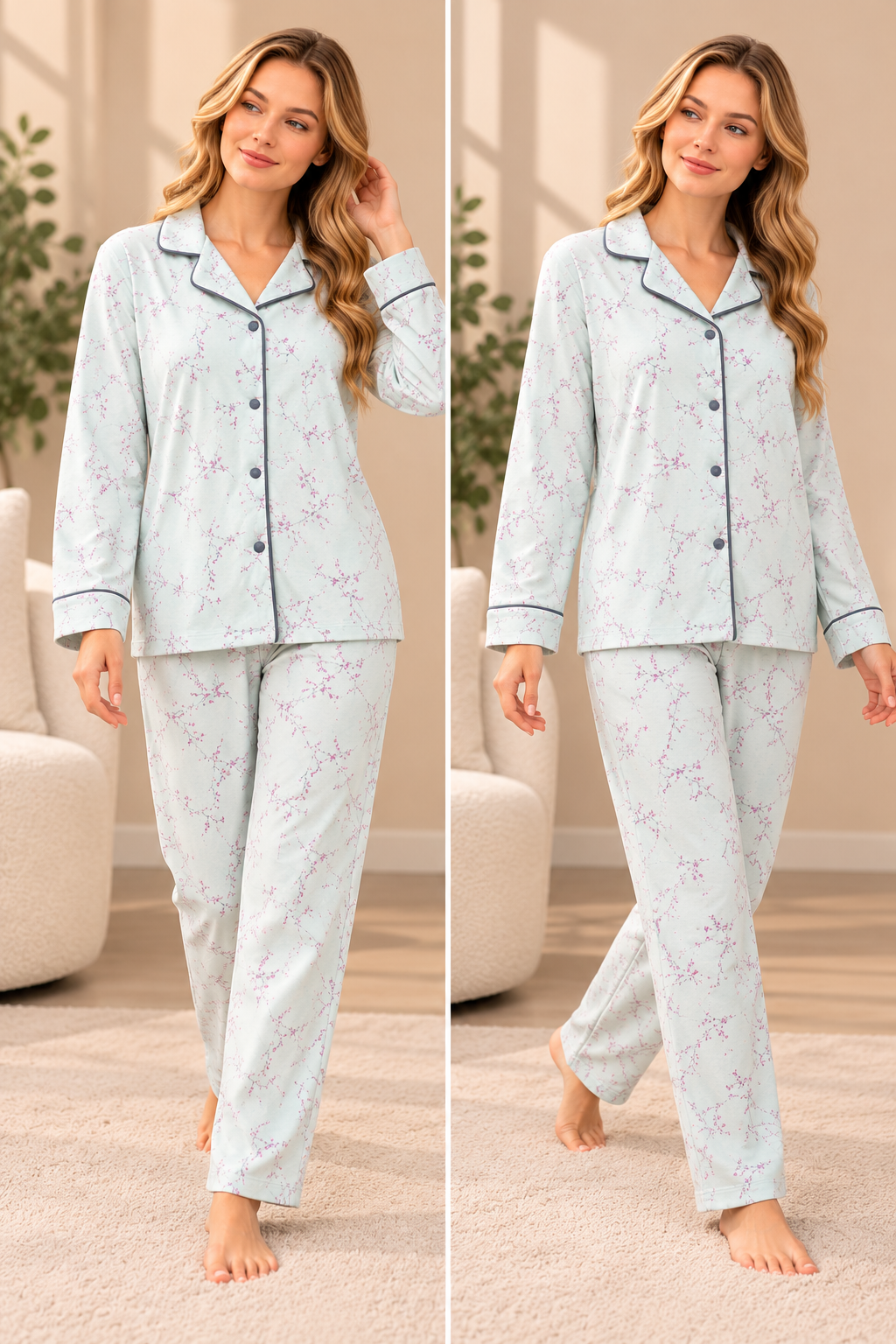 733010 Women's winter pajamas