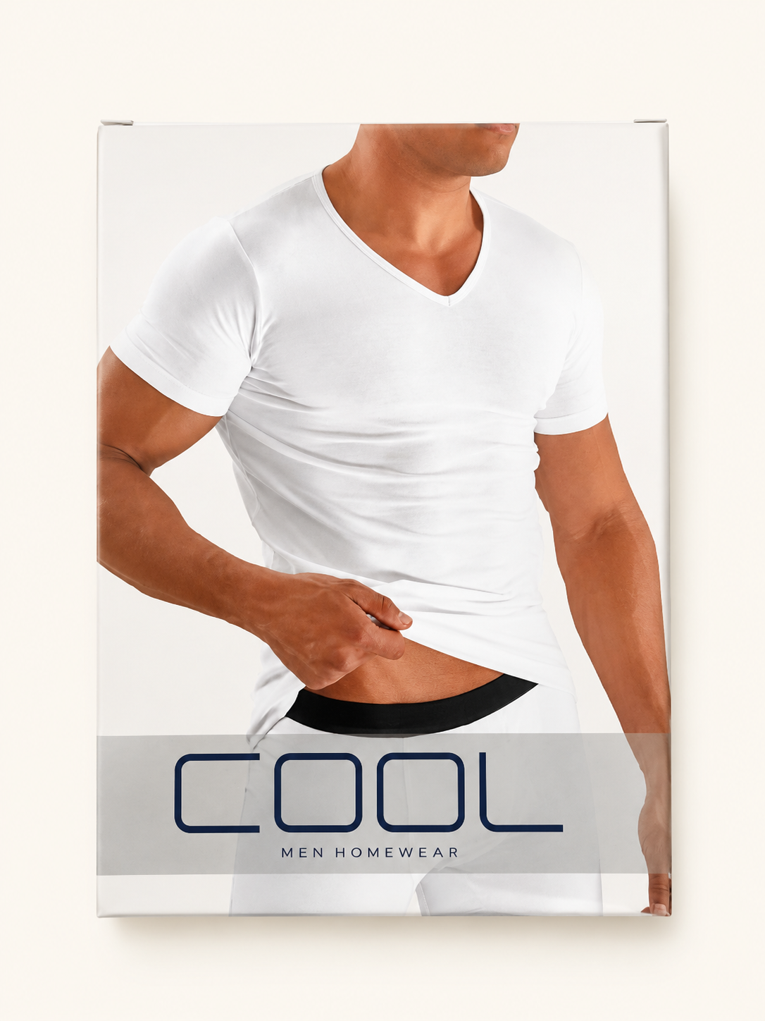 171 COOL Men's Short Sleeve V-Neck Undershirt