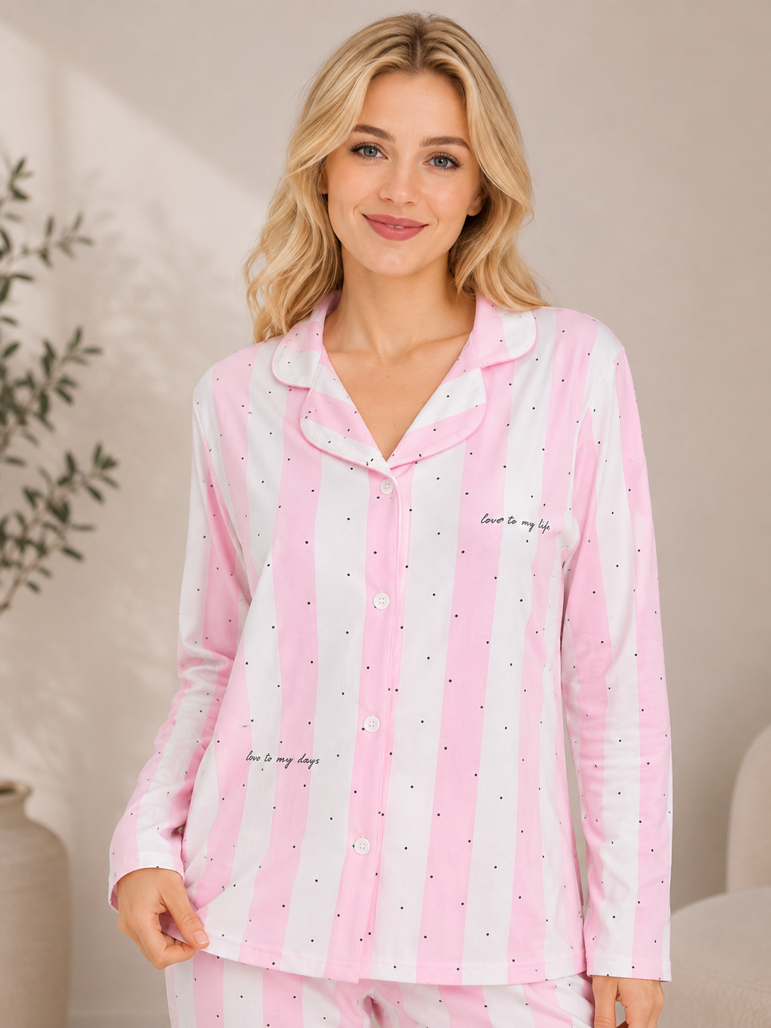 8049 Women’s Autumn Cotton Pajamas