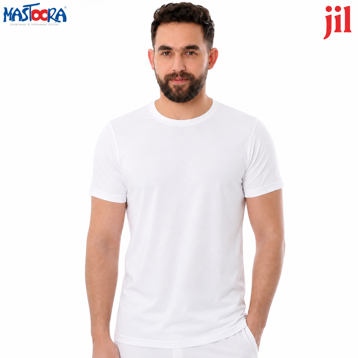 1509 JIL Men's Short Sleeve Undershirt – Red