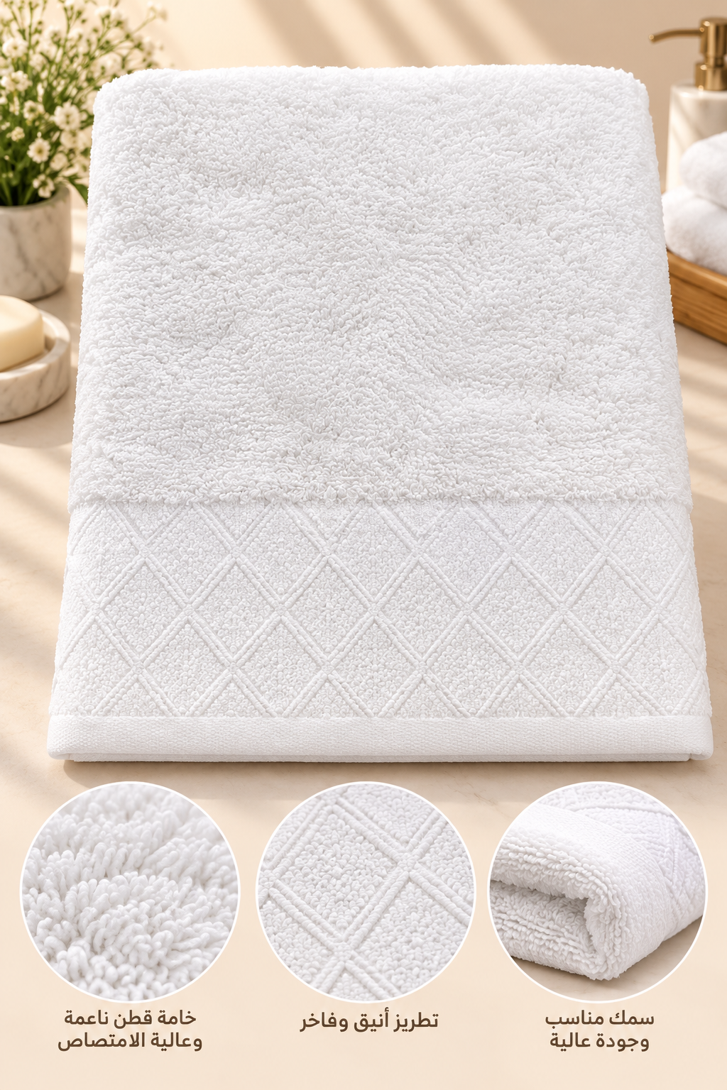 Cotton Towel 50 × 100 CM – 1 Piece