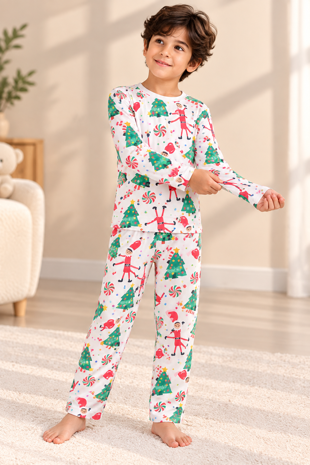 Unisex Kids’ Warm Printed Pajamas 🧸