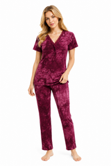 27407 KD Women's V-Neck Pajama Set