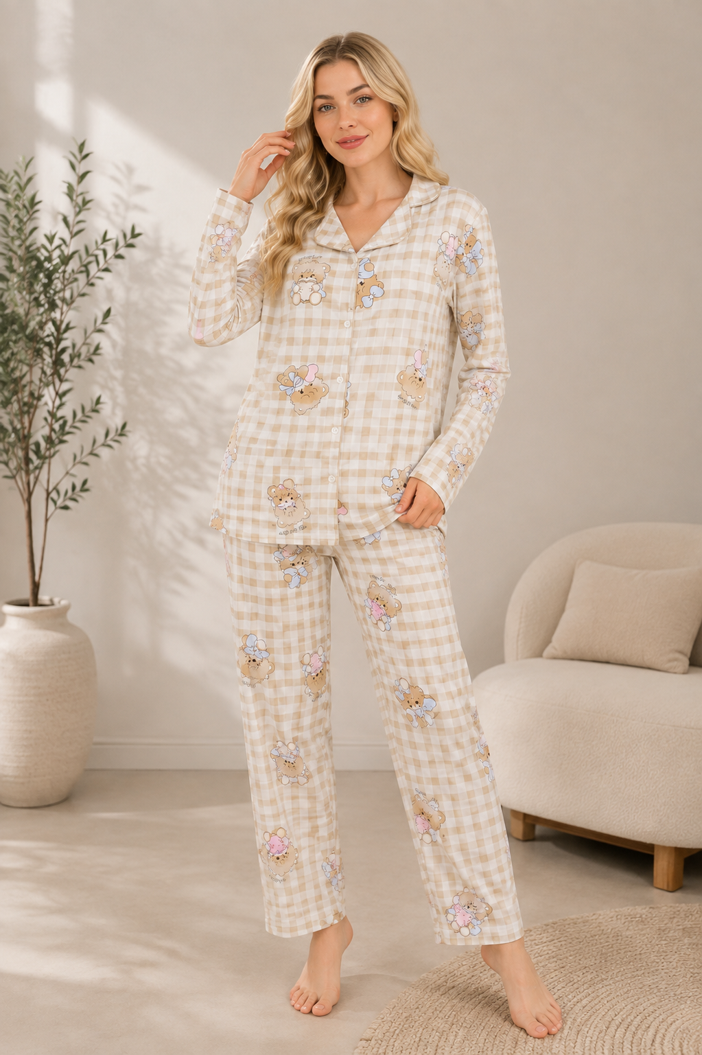 8036 Women’s Autumn Cotton Pajamas