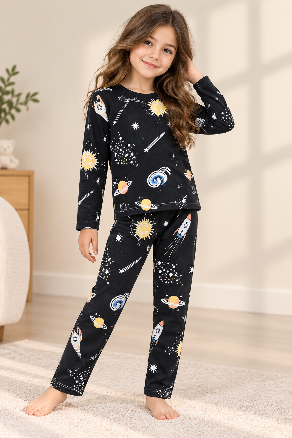 Unisex Kids’ Warm Printed Pajamas 🧸