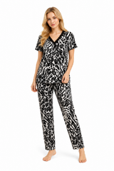 27405 KD Women's V-Neck Pajama Set