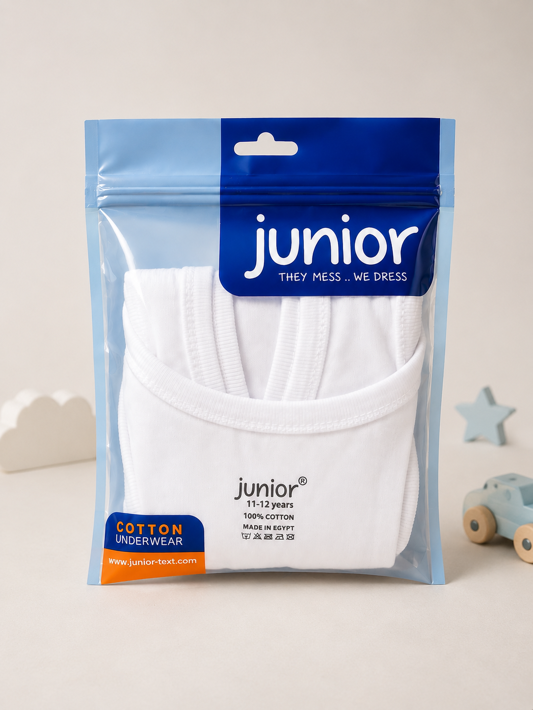 1440 Boys’ Kids’ White Cotton Tank Top – JUNIOR